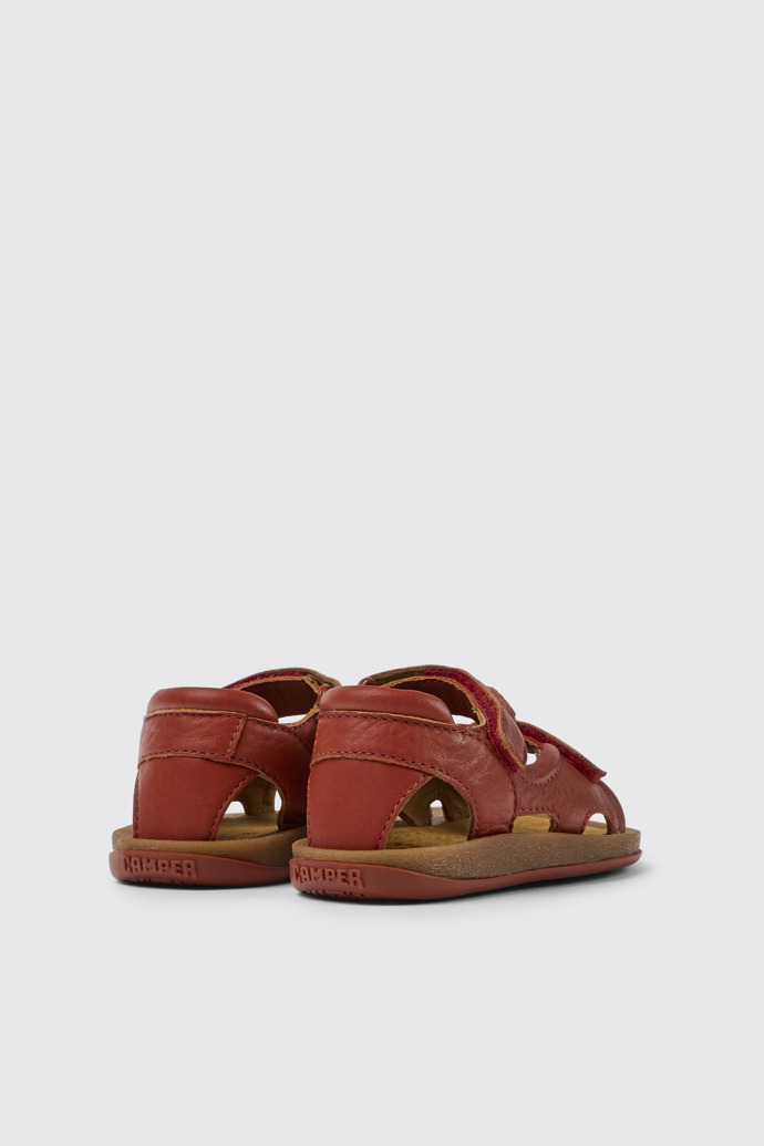 Bicho Sandalias rojas de piel para niños