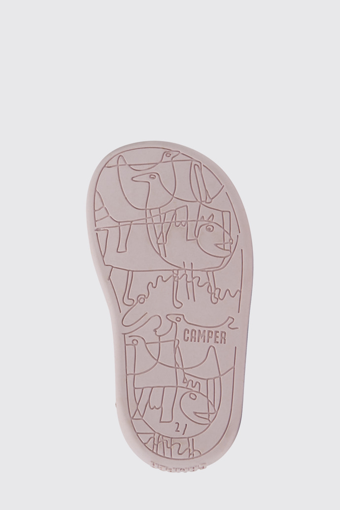 Bicho Bruine nubuck sandalen met glittereffect