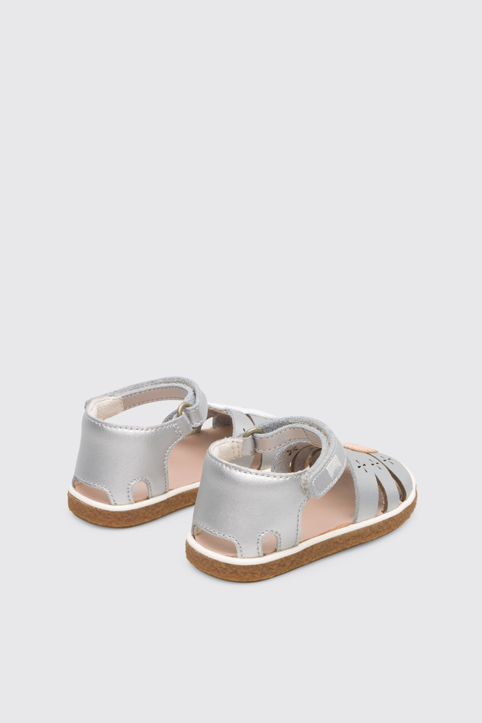 Back view of Twins Girl’s silver sandal