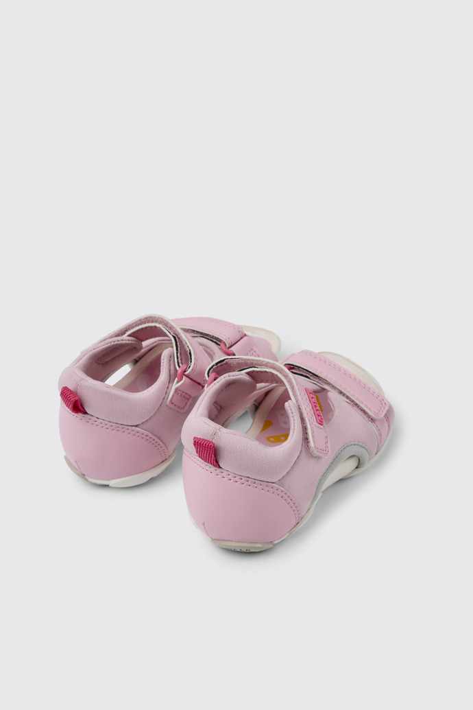 Back view of Ous Pink sandals for girls