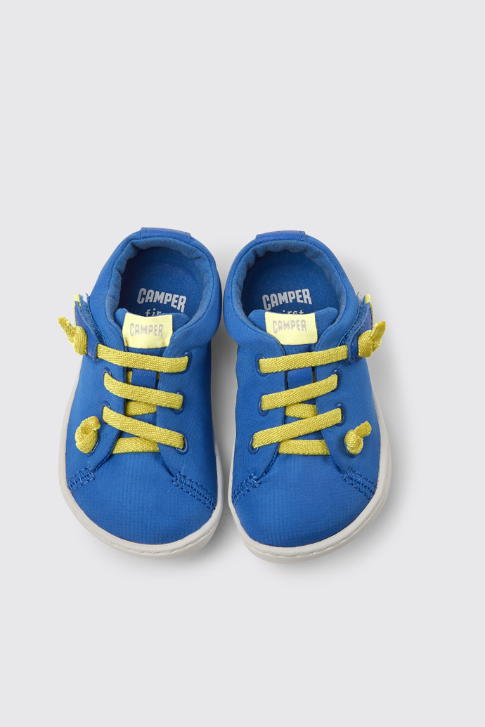 Overhead view of Peu Blue shoes for kids