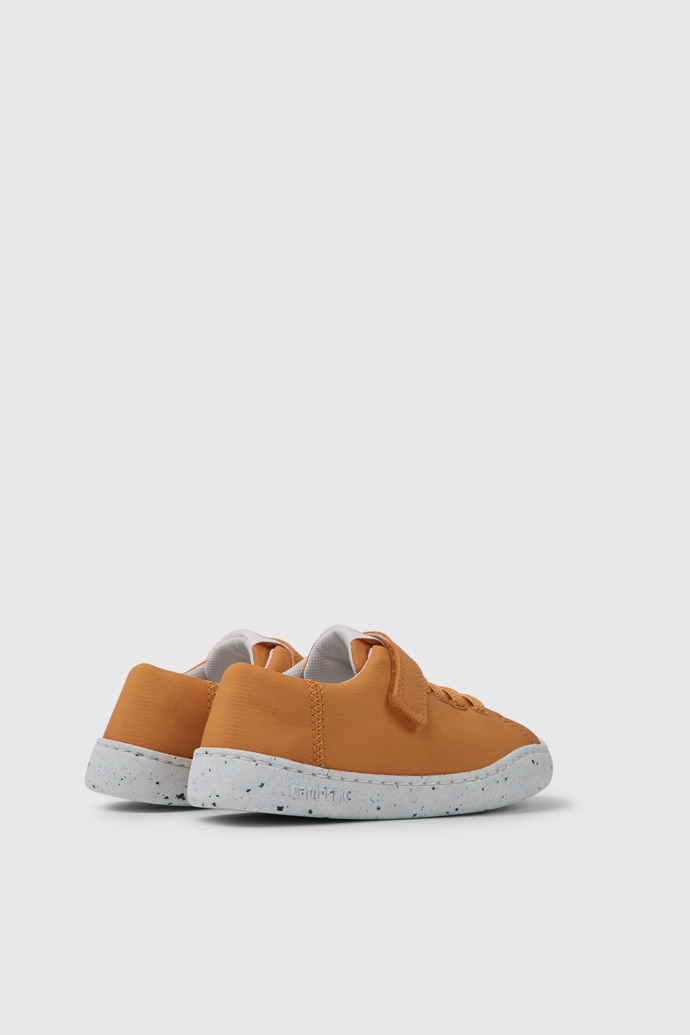 Back view of Peu Touring Orange sneakers for kids
