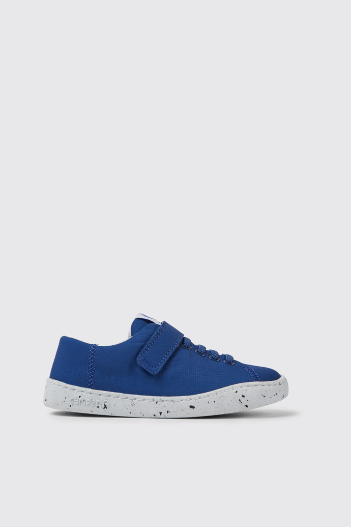 Side view of Peu Touring Blue sneakers for kids