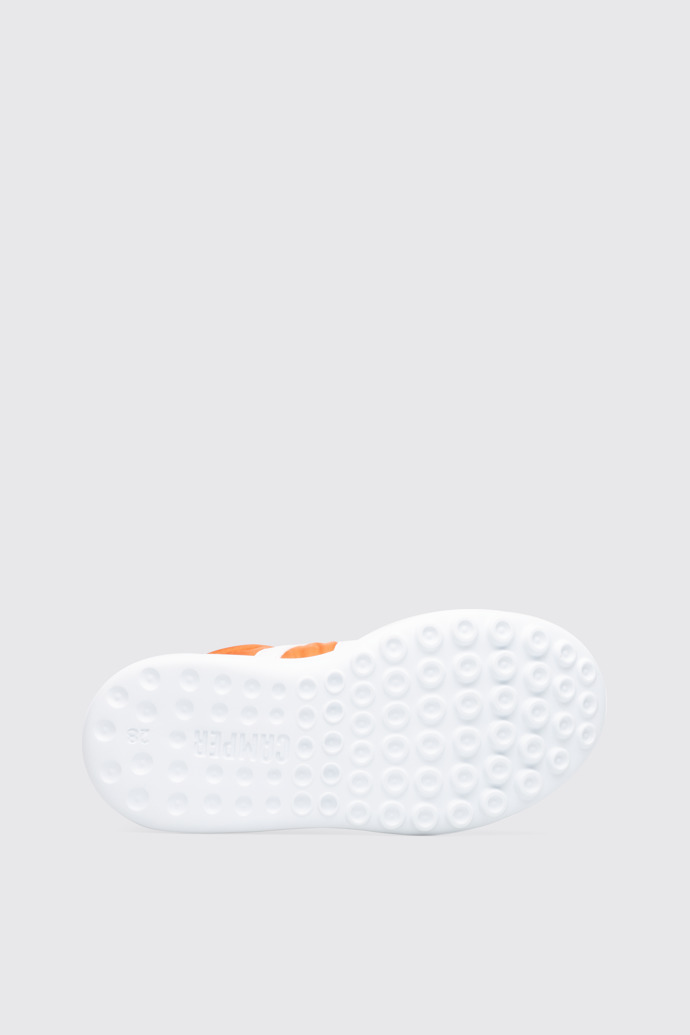 The sole of Driftie Orange and beige kids’ sneaker