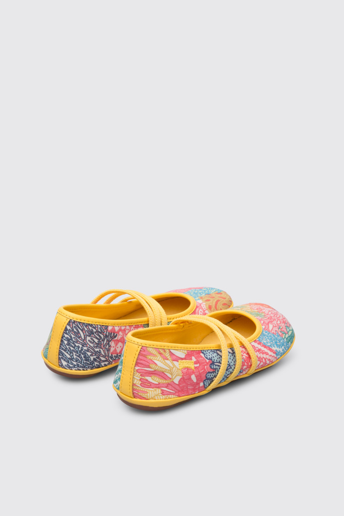 Back view of Twins MultIcoloured TWINS ballerina shoe for girls