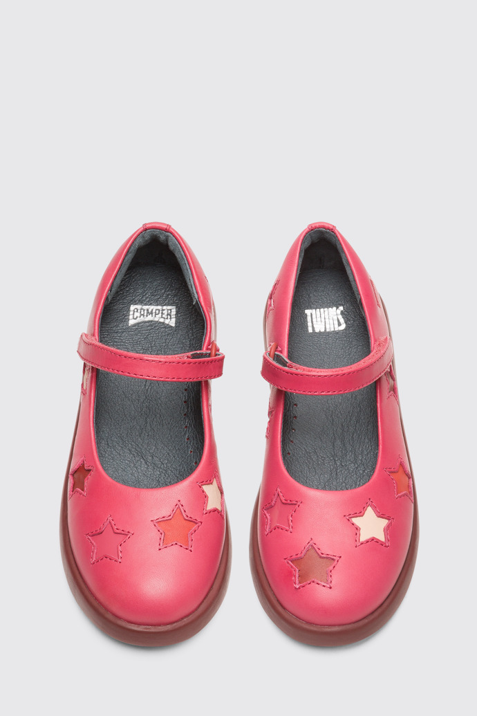 Overhead view of Twins Girl's pink TWINS ballerina shoe