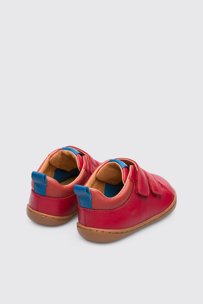 Back view of Peu Red velcro sneaker for boys
