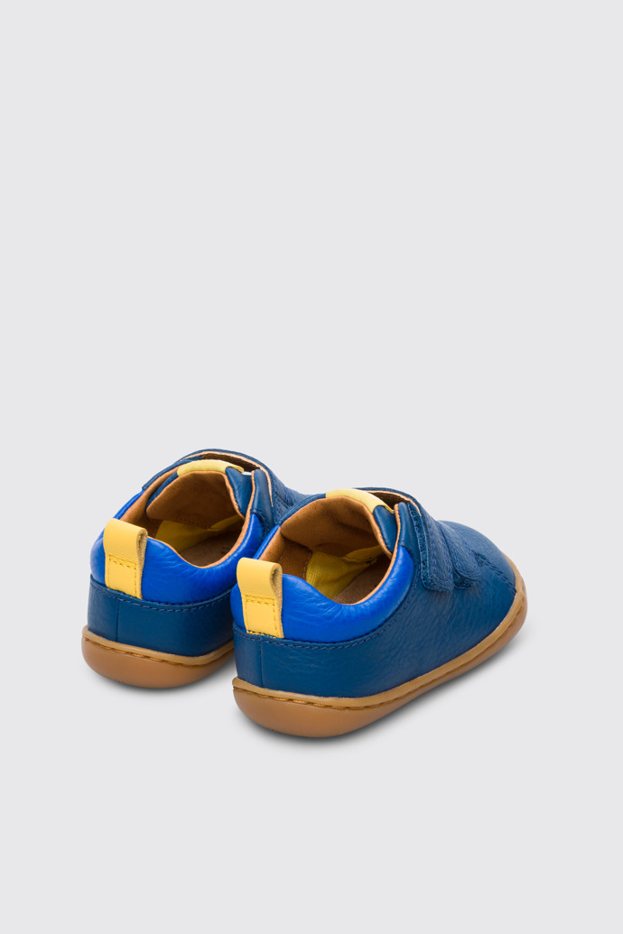 Back view of Peu Blue sneaker for kids
