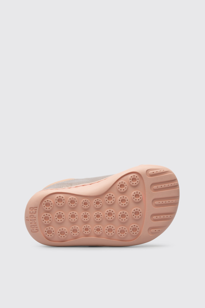 The sole of Peu Metallic pink sneaker for kids