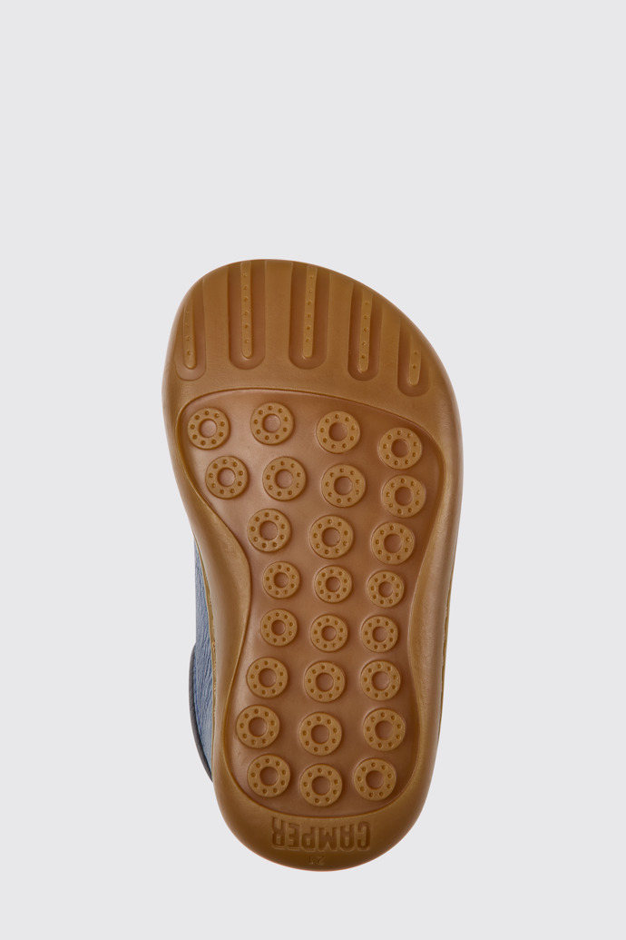 The sole of Peu Blue leather shoes for kids