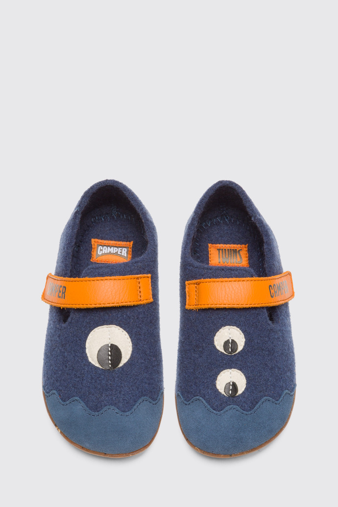 Overhead view of Twins Blue TWINS slipper for boys