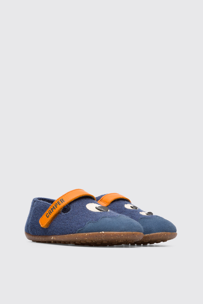 Front view of Twins Blue TWINS slipper for boys