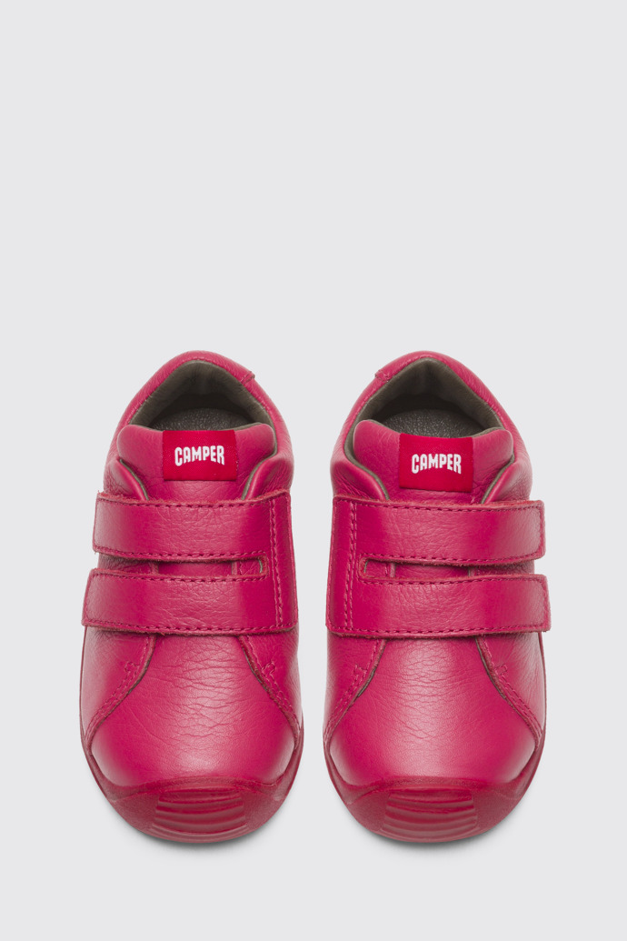 Overhead view of Dadda Pink sneaker for girls