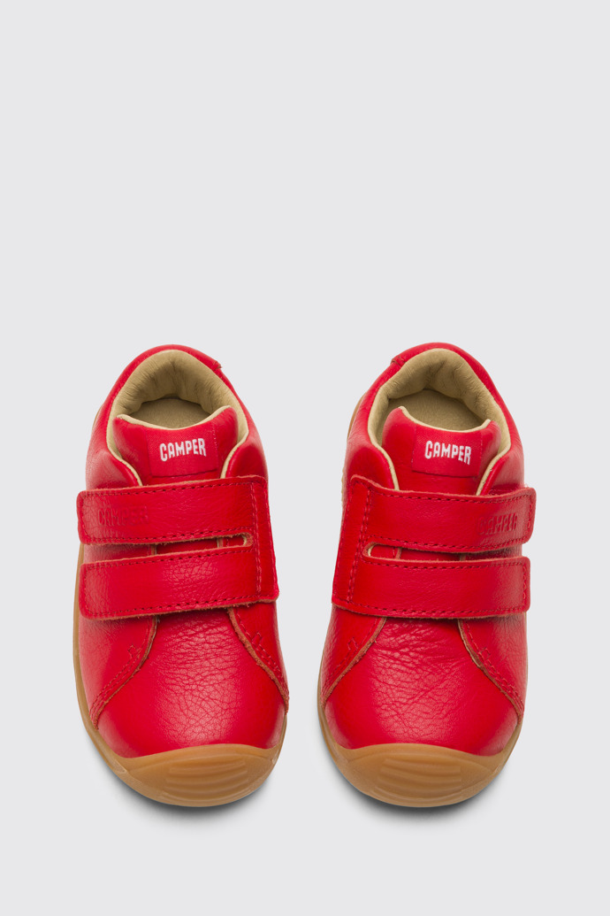 Overhead view of Dadda Red sneaker for kids