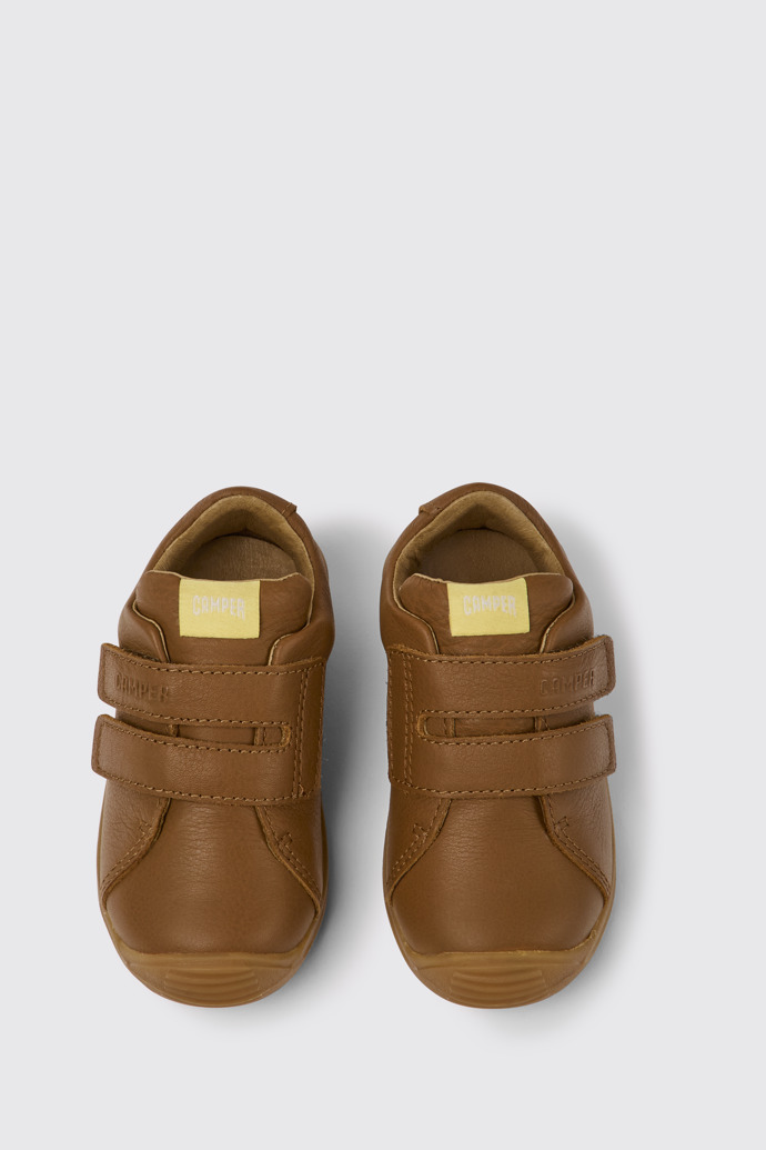Dadda Sneakers cafés de piel para niños