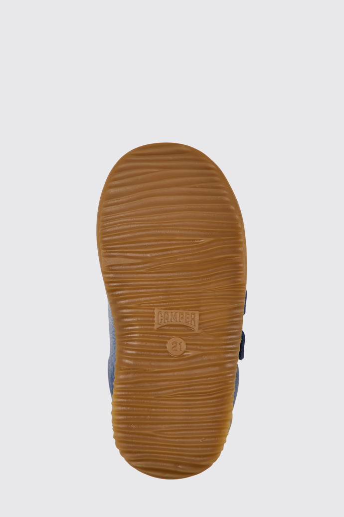 The sole of Dadda Blue leather sneakers for kids