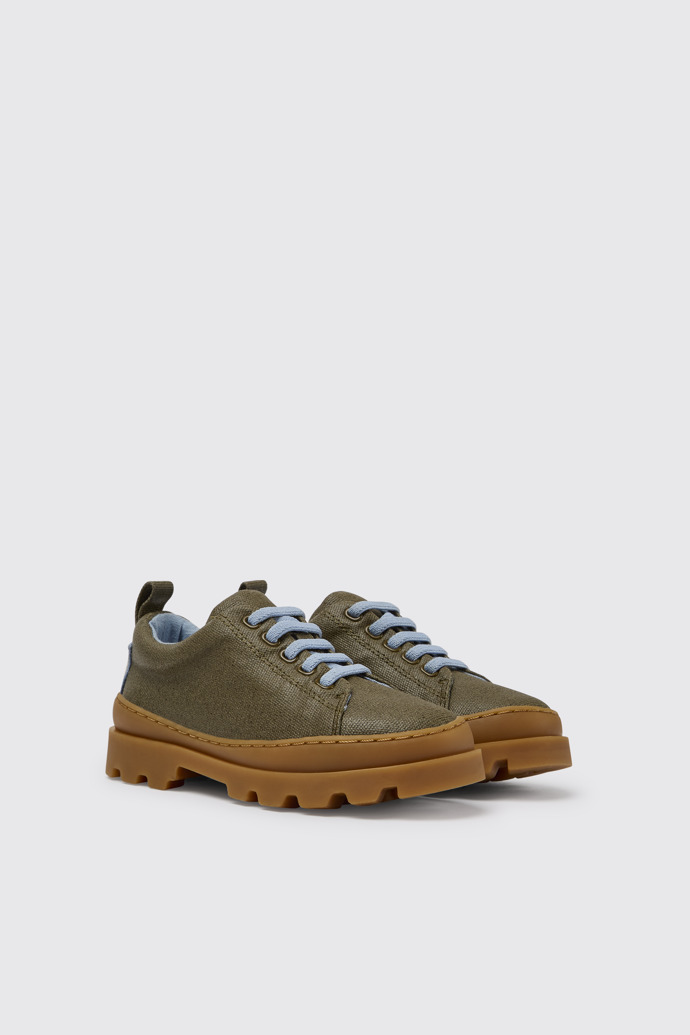 Brutus Zapatos verdes de algodón orgánico para niños