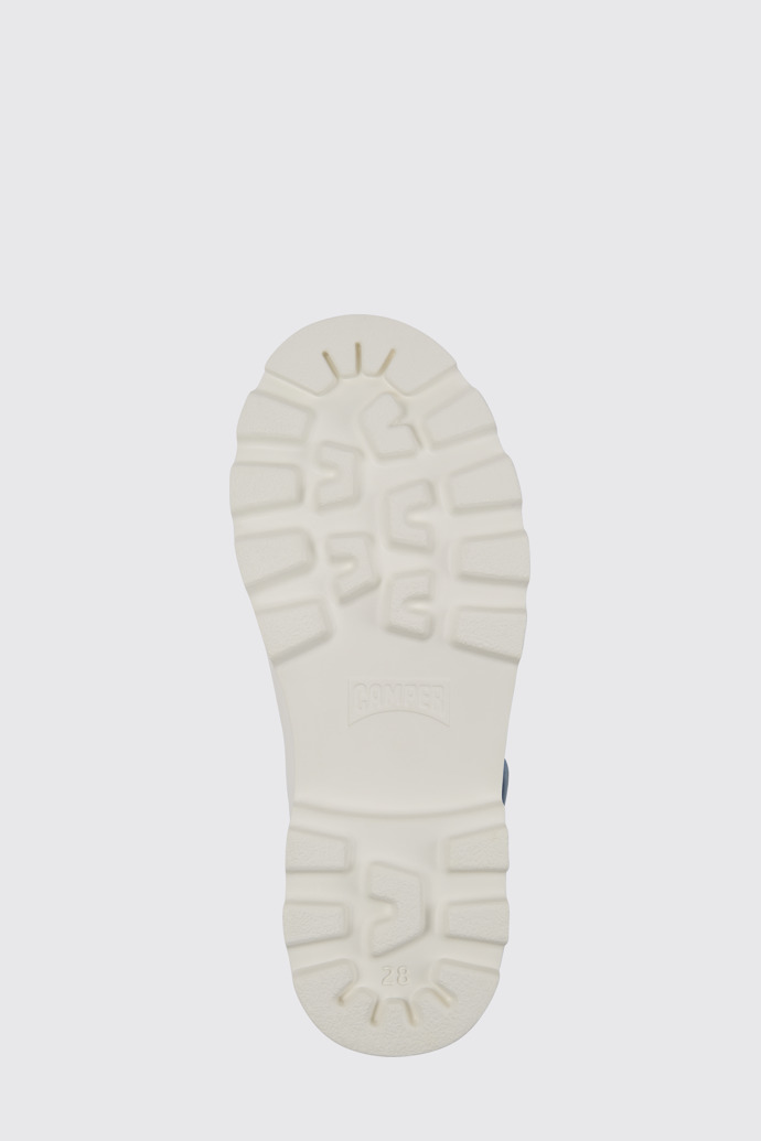 The sole of Brutus Blue and white Mary Jane shoes for kids
