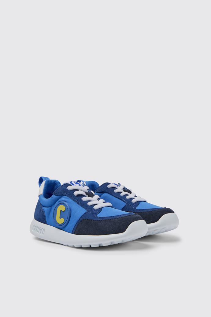 Front view of Driftie Blue sneakers for kids