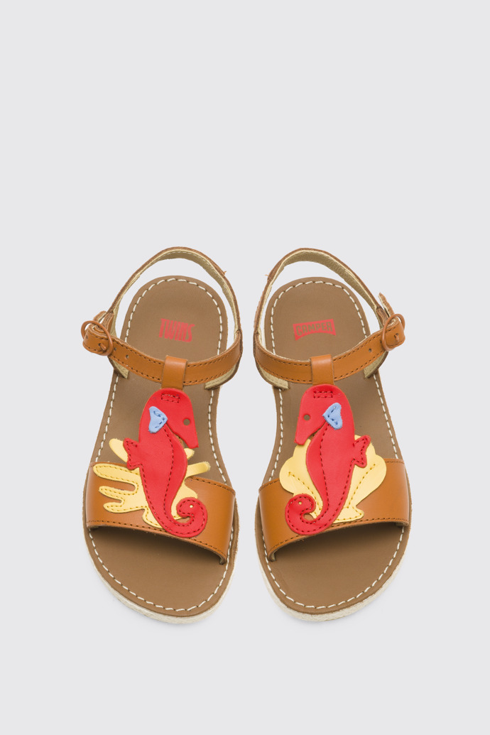 Overhead view of Twins Multicoloured sandal for girls
