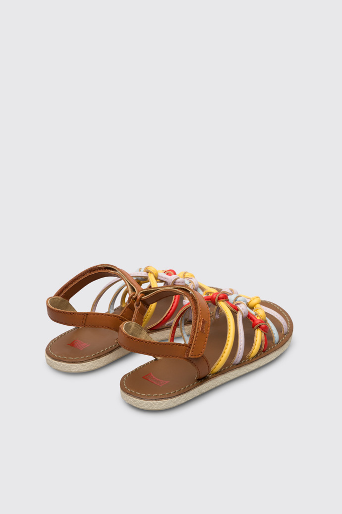 Back view of Twins Multicoloured sandal with velcro for girls