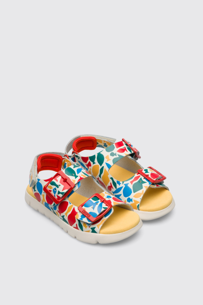 Front view of Oruga Multicoloured sandal for kids
