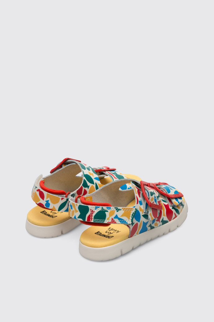 Back view of Oruga Multicoloured sandal for kids