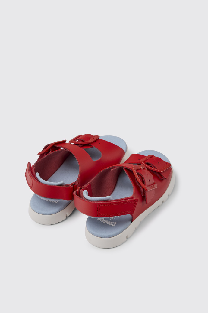 Oruga Sandalias rojas de piel para niños