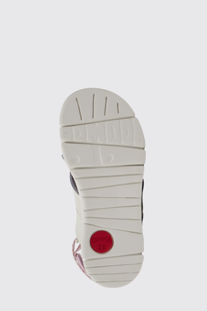 The sole of Oruga White leather sandals for kids
