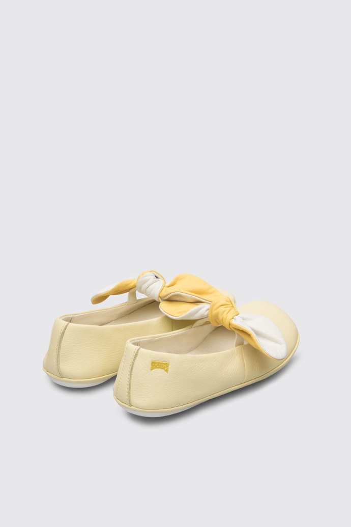 Back view of Right Yellow ballerina shoe for girls