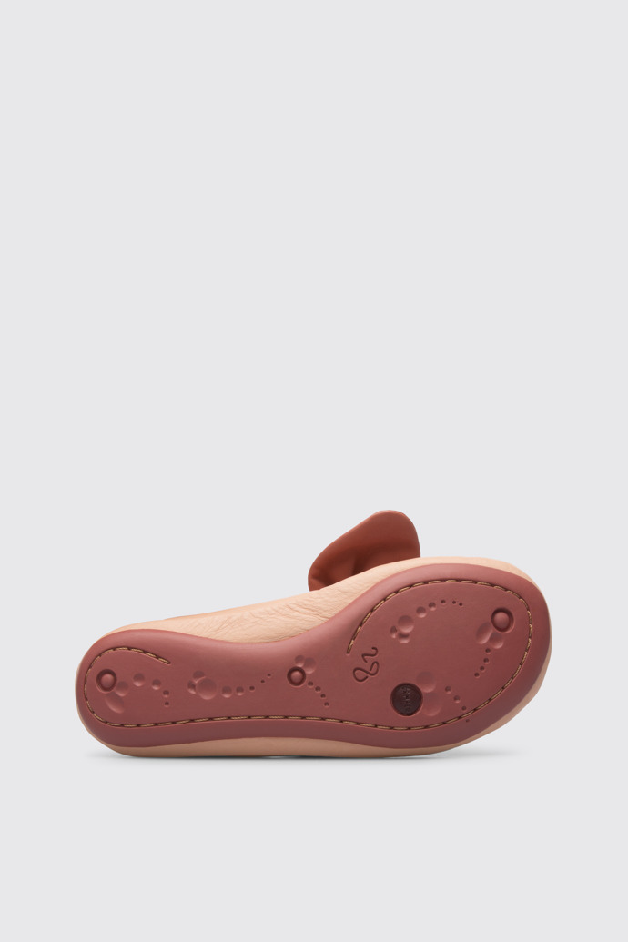 The sole of Right Pink ballerina shoe for girls