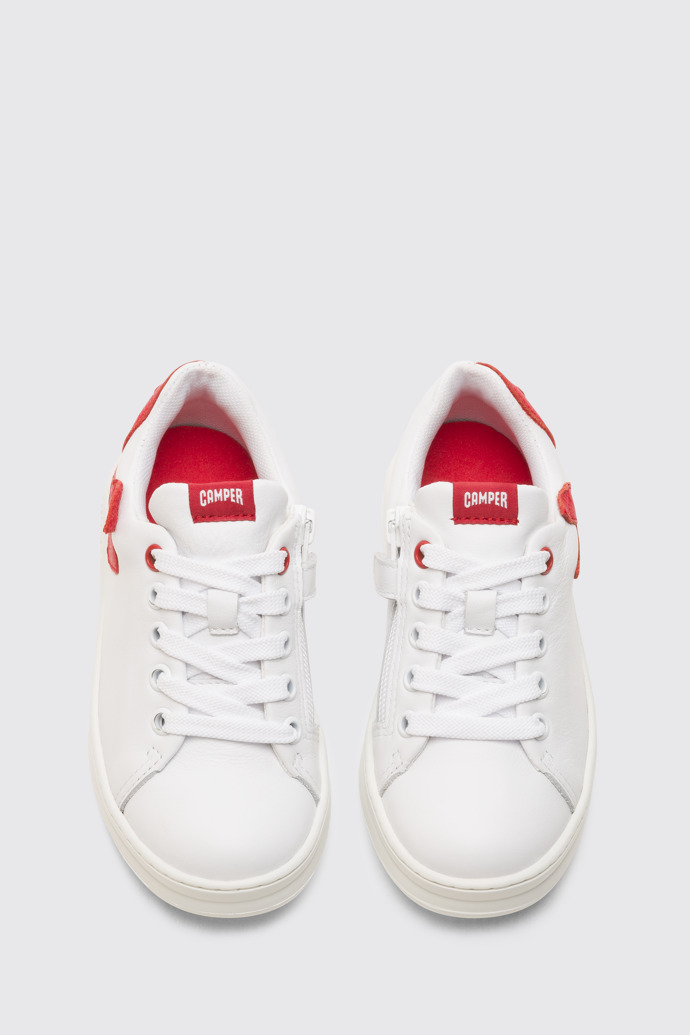 Overhead view of Twins White sneaker for kids
