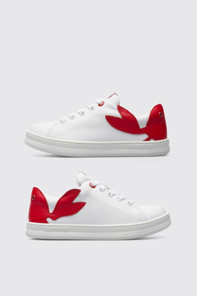 Side view of Twins White sneaker for kids
