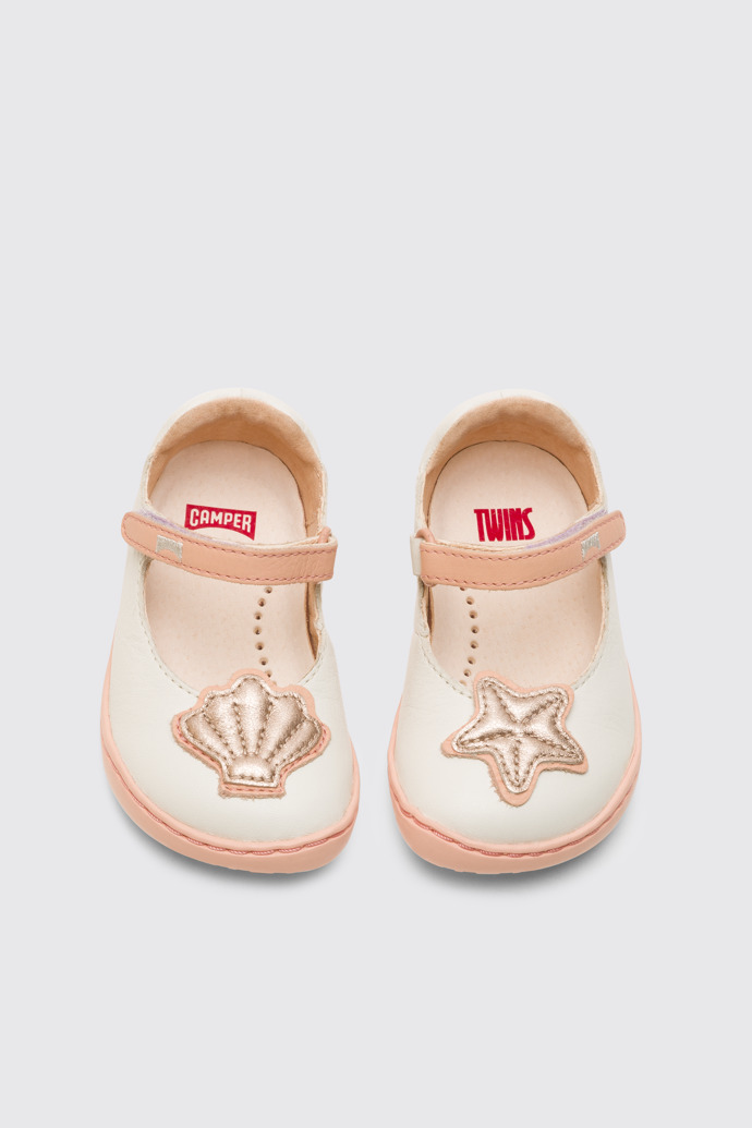 Overhead view of Twins White TWINS sandal for girls