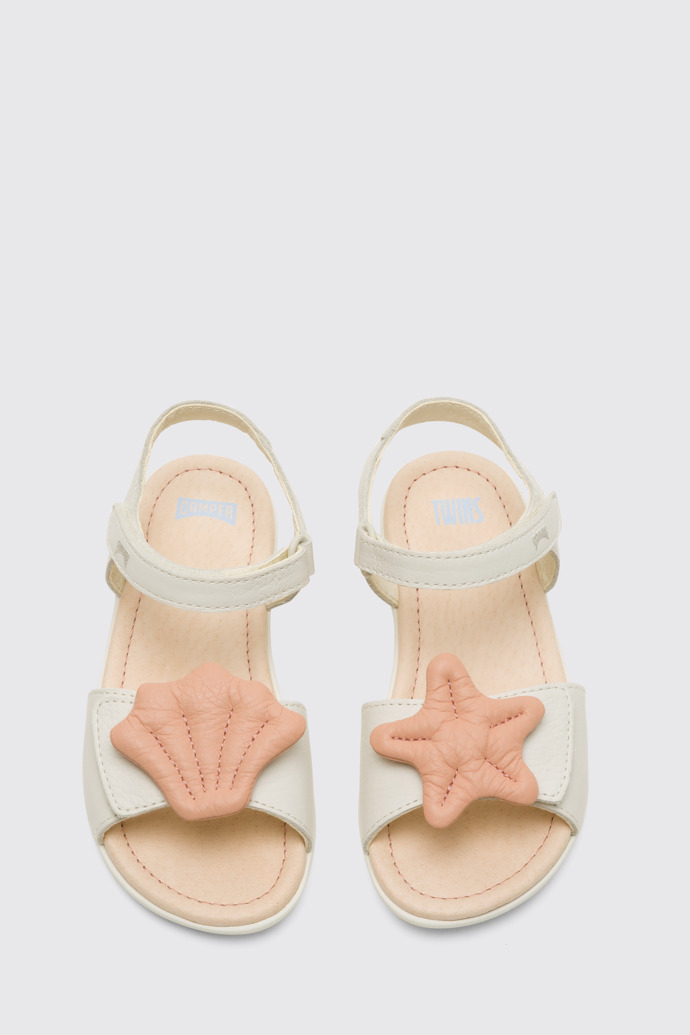 Overhead view of Twins White TWINS sandal for girls