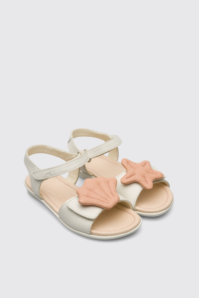 Front view of Twins White TWINS sandal for girls