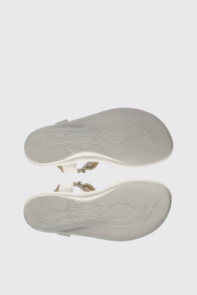The sole of Twins White TWINS sandal for girls
