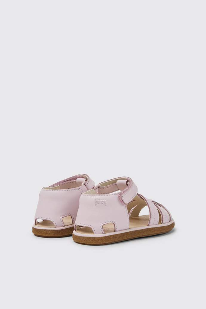 Miko Sandalias rosas de piel para niña