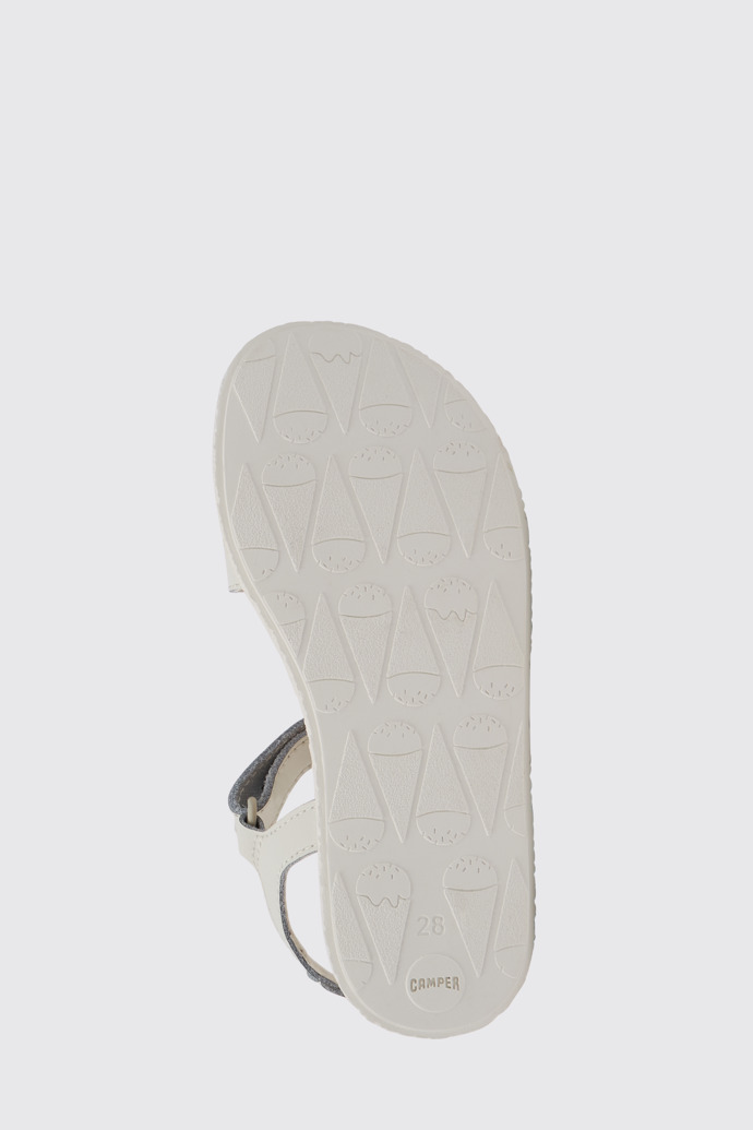 Twins Sandalias blancas de piel para niña