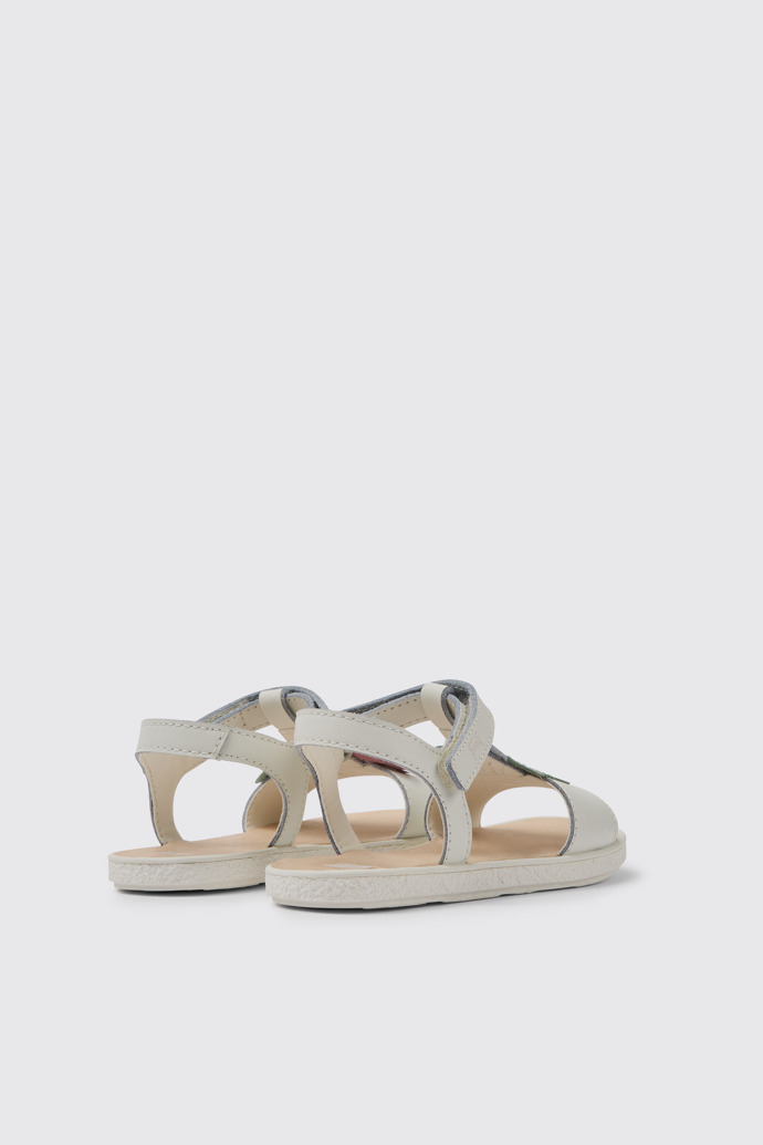 Twins Sandalias blancas de piel para niña