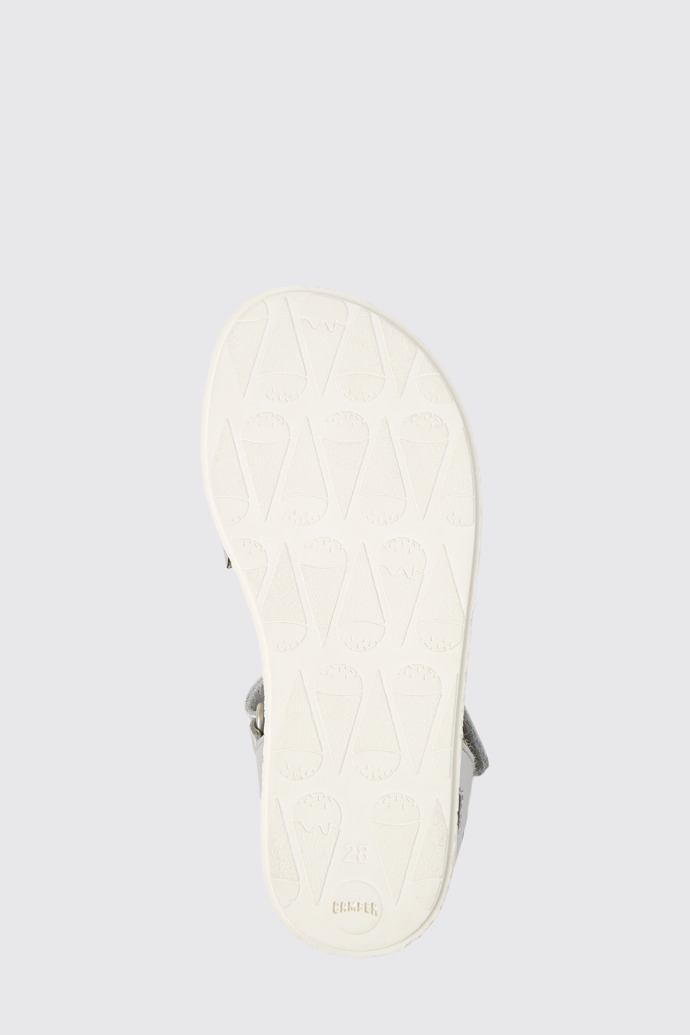 The sole of Miko Silver leather sandals for girls