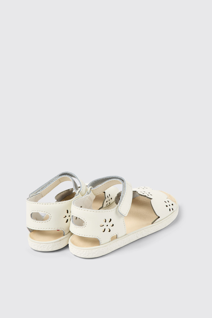 Miko Sandalias blancas de piel para niña