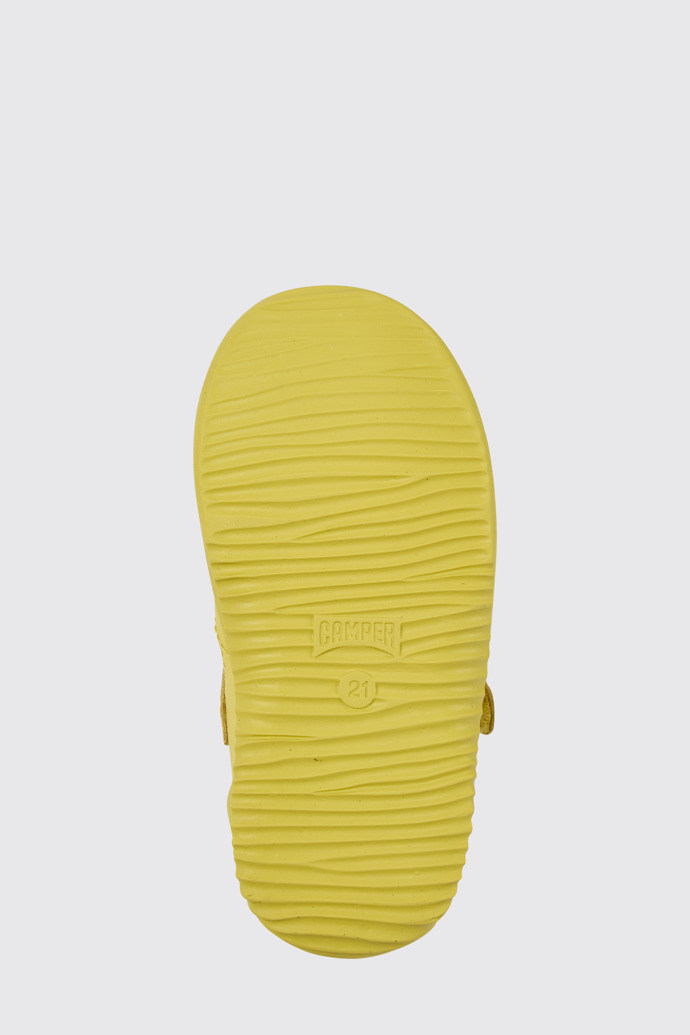 Twins Zapatos en amarillo y verde de piel para niños