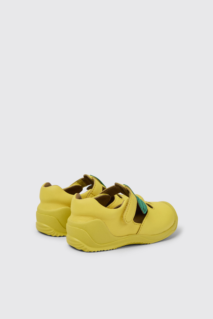 Twins Zapatos en amarillo y verde de piel para niños