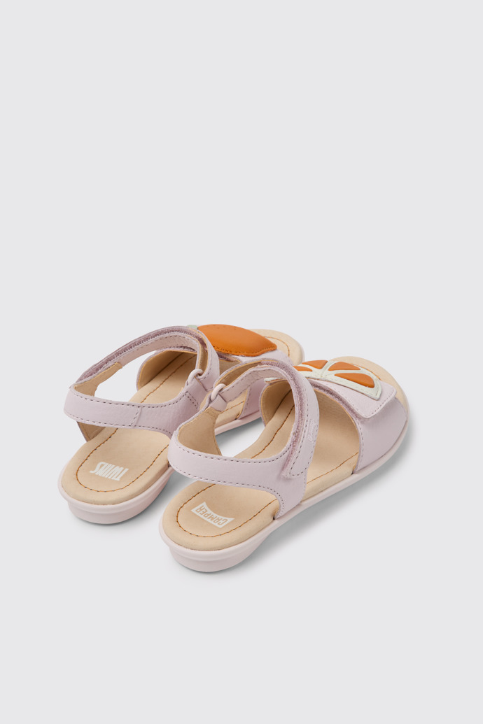 Twins Sandales en cuir rose pour fille