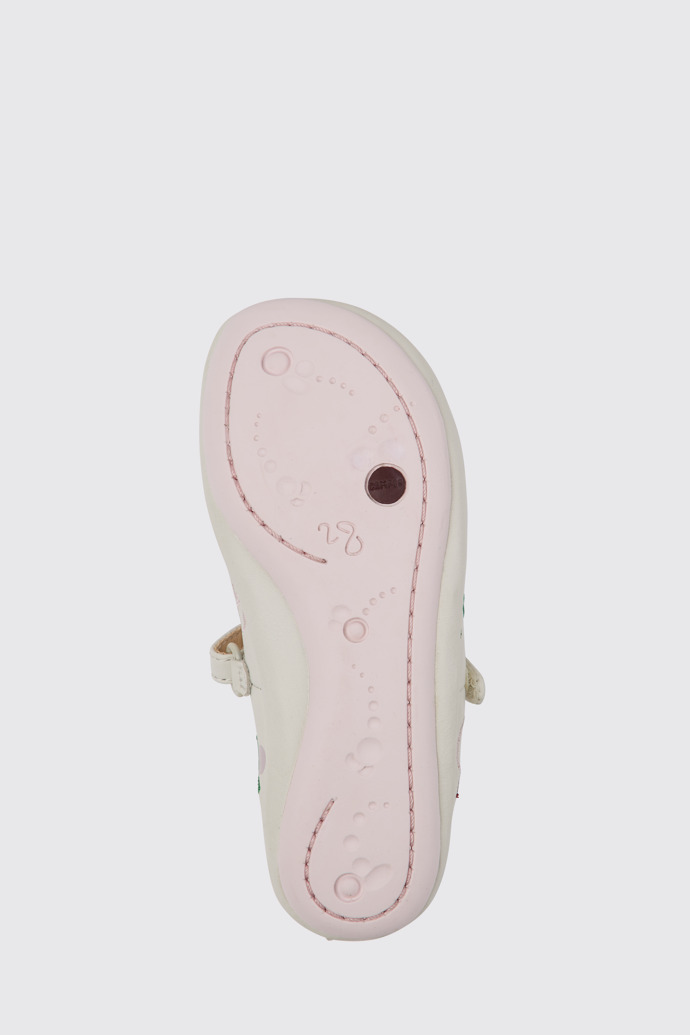 Twins Ballerines en cuir blanc pour fille