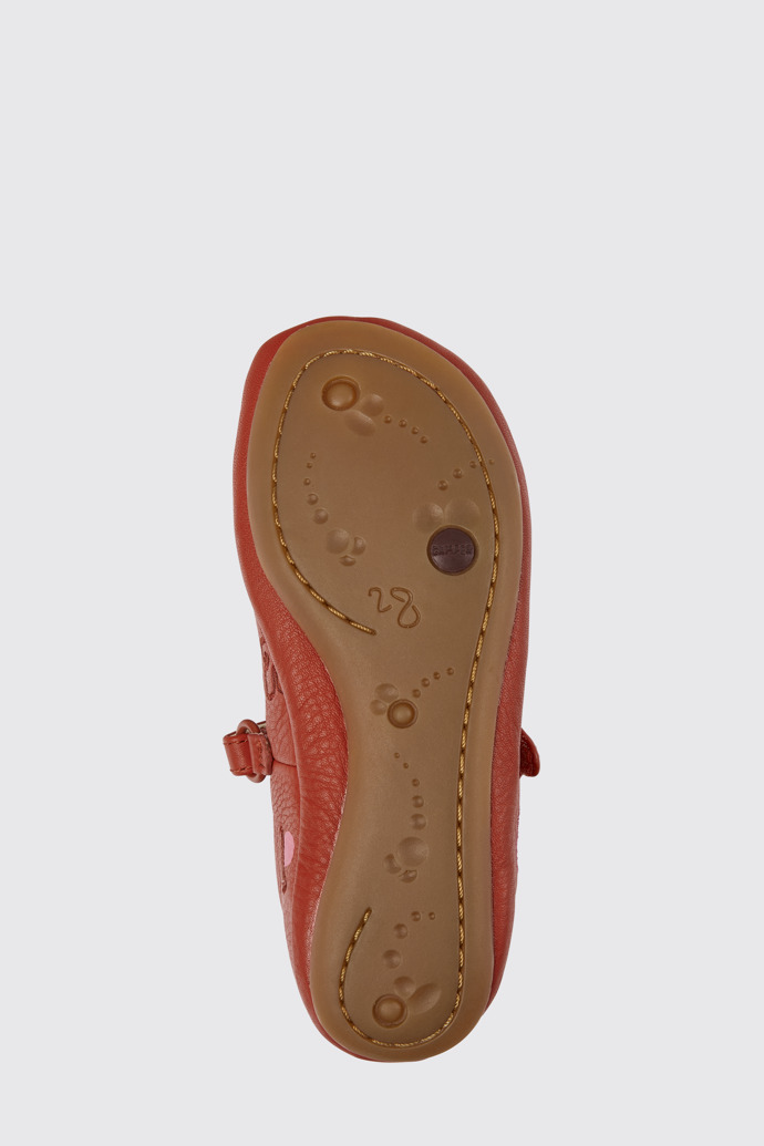 Twins Balerinas rojas de piel para niña