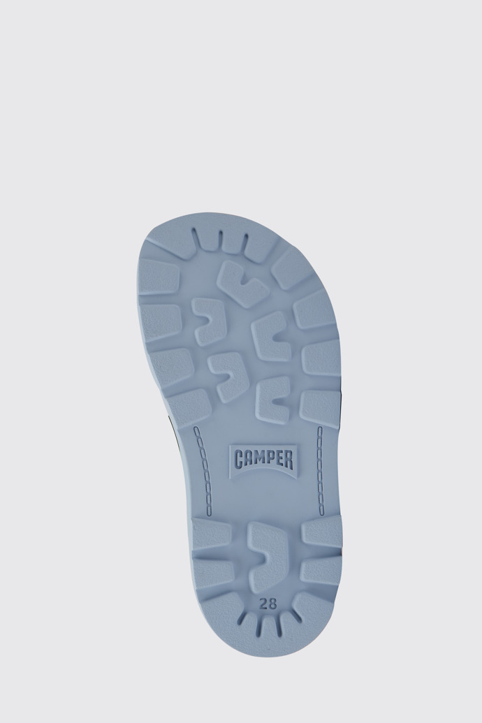 Brutus Sandal Sandales en cuir vert et bleu pour enfant