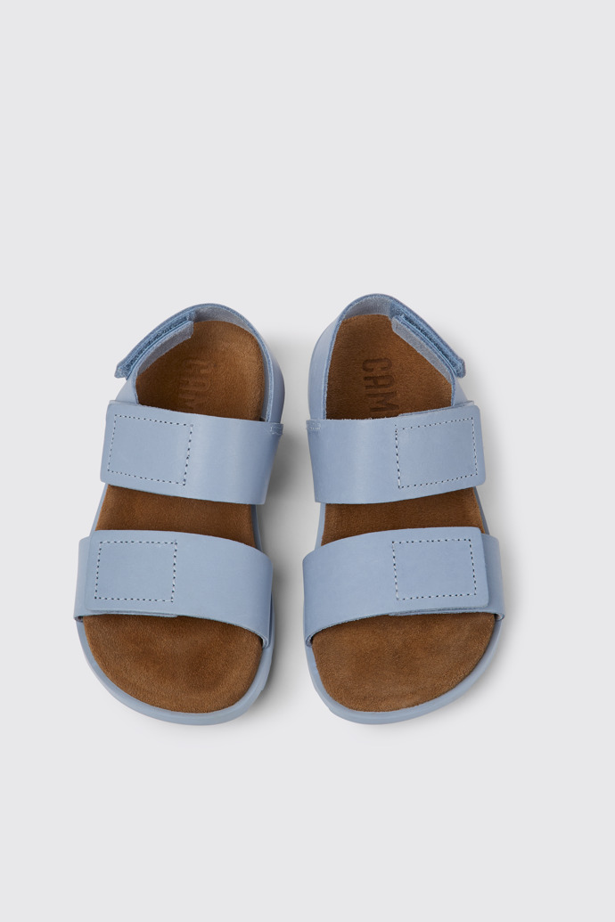 Brutus Sandal Sandálias em couro azul-claro para rapariga