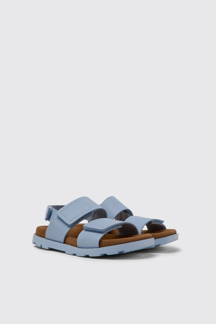 Brutus Sandal Sandálias em couro azul-claro para rapariga